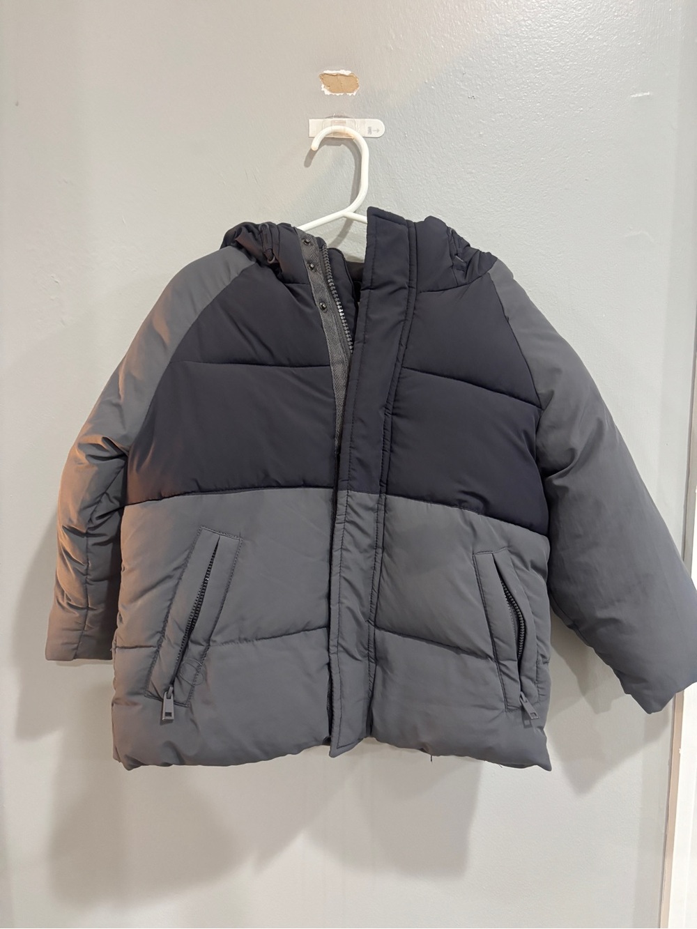ZARA WATER REPELLENT COLORBLOCK PUFFER COAT 3-4 years